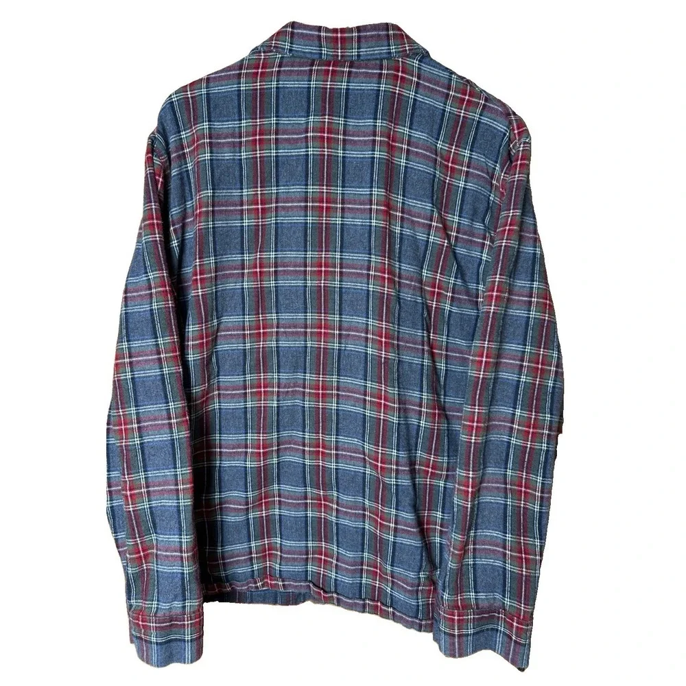 L.L. Bean Men's Scotch Plaid Flannel Pajama Top Cotton Size Large Regular  EUC